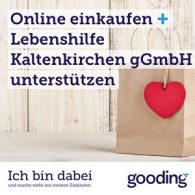 Button "Online einkaufen und Lebenshilfe Kaltenkirchen gGmbH unterstützen" von gooding